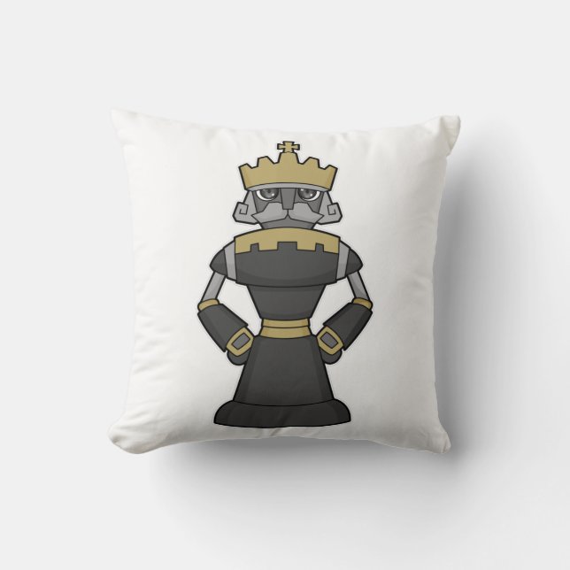 Coussin Échecs King Crown Chess (Recto)