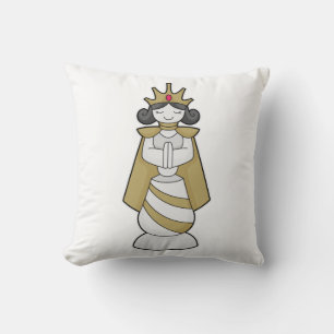 Coussin Échecs Queen Crown Chess