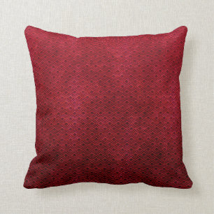 Coussin Échelle de poissons japonaise fraîche de rouge d