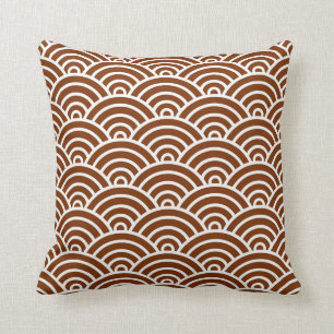 Coussin Échelles classiques d'art déco dans la rouille e