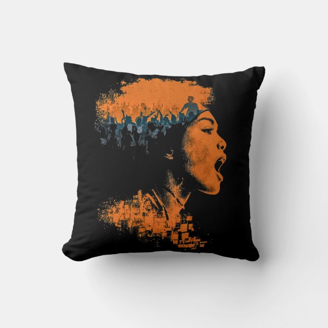 Coussin Écho de la foule (Recto)