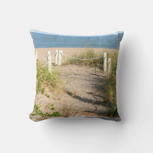 Coussin Échouez la dune de promenade roped outre de la (Recto)