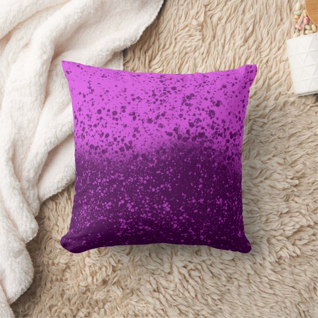 Coussin Éclaboussure monochrome pourpre royal (Couverture)