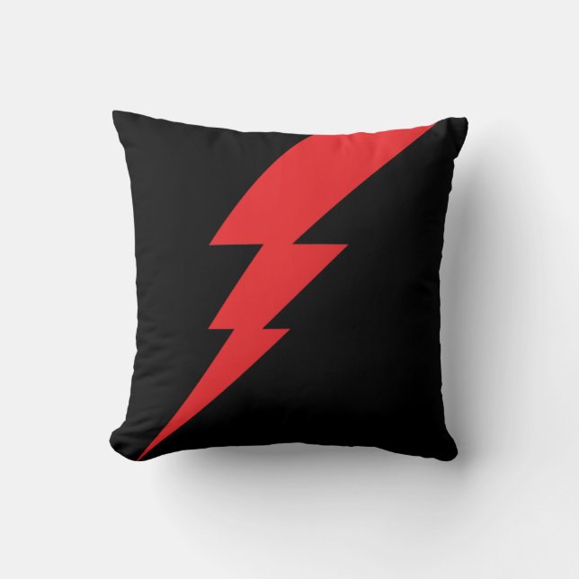 Coussin Éclair rouge (Recto)