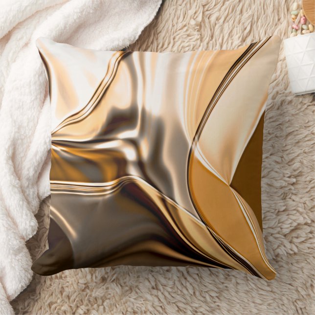 Coussin Éclairage crémeux tordu orange à brun (Couverture)