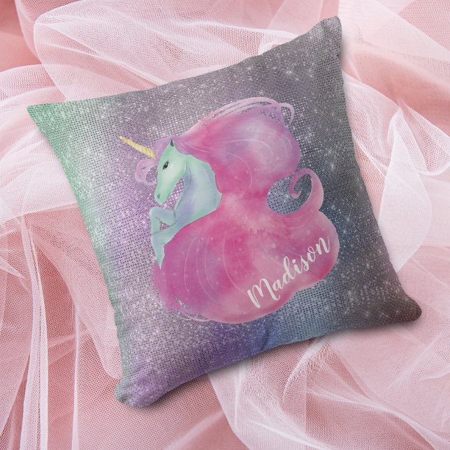 Coussin Éclairage rose Unicorne (Créateur téléchargé)
