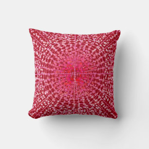 Coussin Éclatement d'étoiles abstrait moderne, bordeaux et