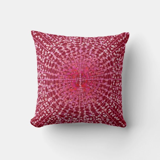 Coussin Éclatement d'étoiles abstrait moderne, bordeaux et (Recto)