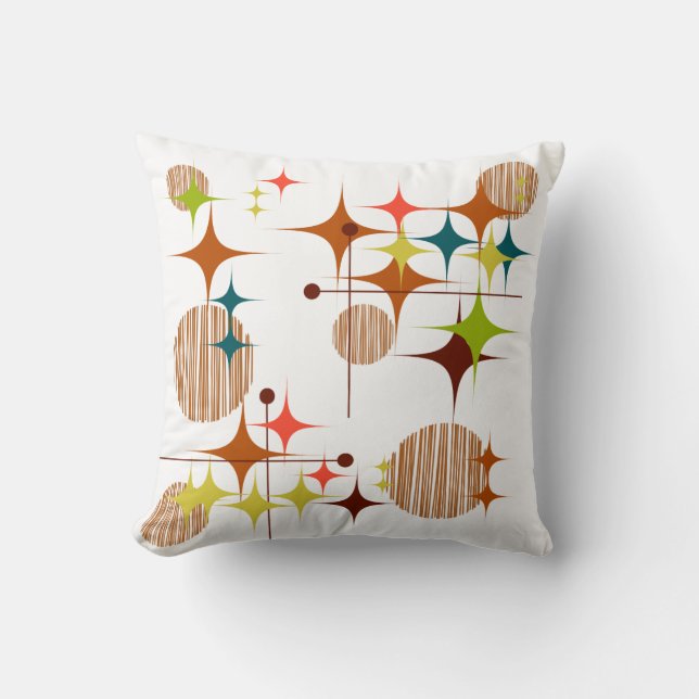 Coussin Éclats d'étoiles et globes de style moderne du mil (Recto)