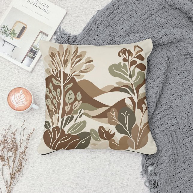 Coussin Eclectique Naturel Terracotta Boho Rustique (Créateur téléchargé)