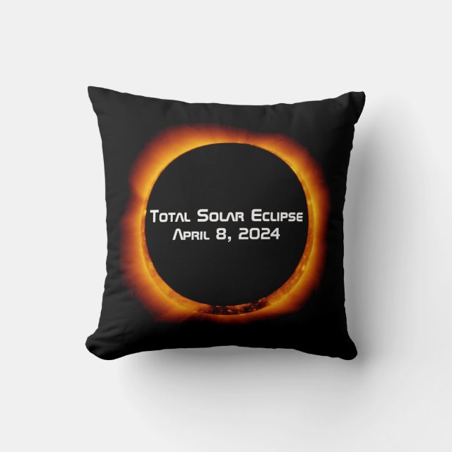 Coussin Éclipse solaire totale 2024 (Recto)