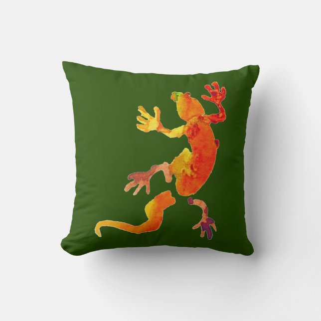 Coussin Écolaire de lézard Gecko (Recto)