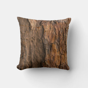 Coussin écorce d'arbre Brown en photo closeup