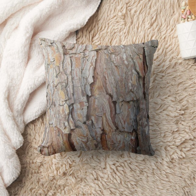 Coussin Écorce d'arbre chute motifs automnaux (Couverture)