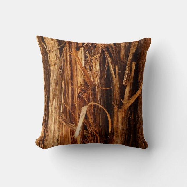 Coussin Écorce de bois texturée de cèdre (Recto)