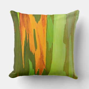 Coussin Écorce d'eucalyptus arc-en-ciel, Hawaï