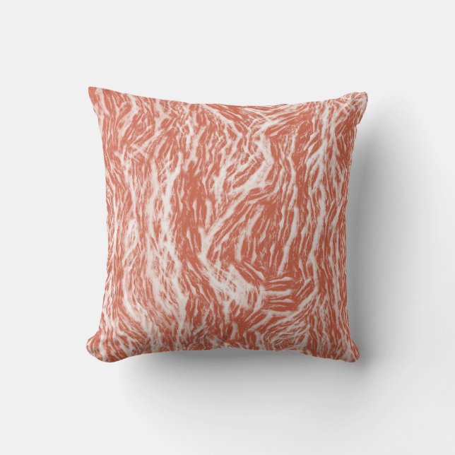 Coussin Écorce ocre Abstraite (Recto)