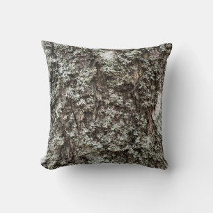 Coussin écorce patinée de bouleau
