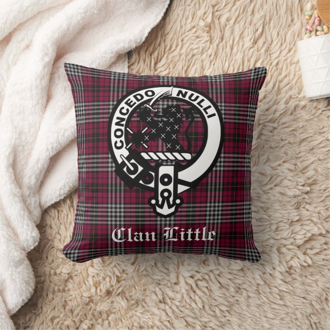 Coussin Écosse Clan Little Crest Badge et Tartan Custom (Couverture)