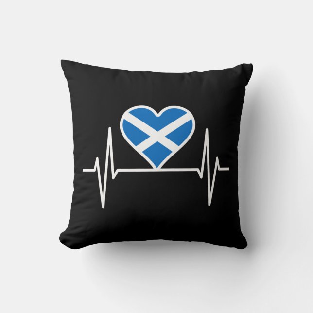 Coussin Écosse - Écosse Drapeau Battement de coeur (Recto)