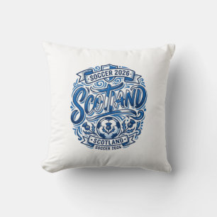 Coussin Écosse Football 2026 Football Gras Pays Typographi