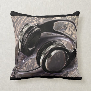 Coussin Écouteurs métalliques de musique