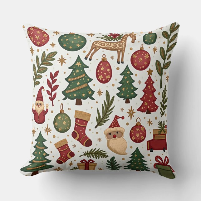 Coussin Écoutez autant d'images de Noël que vous c (Recto)