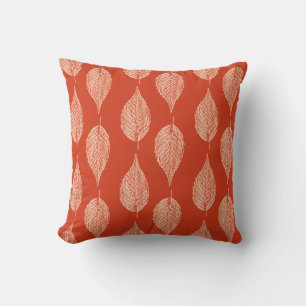 Coussin Écran Feuille de hêtre, Mandarin Orange