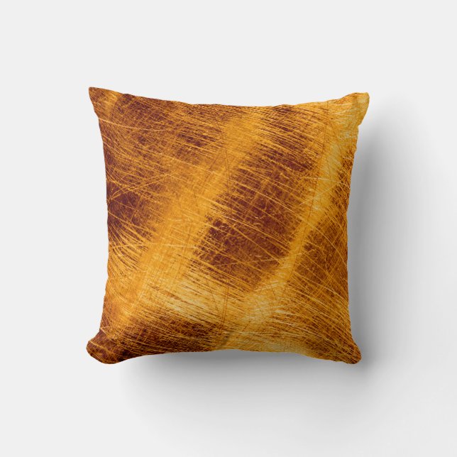 Coussin Écrans sur un arrière - plan d'or métallique. abst (Recto)