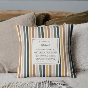 Coussin Écriture moderne Christian Keepsaké Stripes d'auto