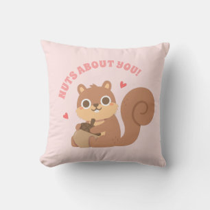Coussin Écrous Mignons Fou De Toi Amusant Pun D'amour