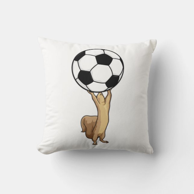 Coussin Écureuil avec balle de football (Recto)