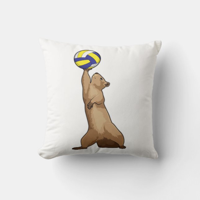 Coussin Écureuil avec volleyball (Recto)