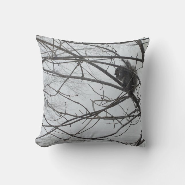 Coussin Écureuil dans l'oreiller de neige (Recto)