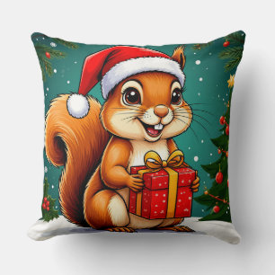 Coussin Écureuil de dessin animé adorable