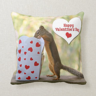 Coussin Écureuil de jour de Valentines