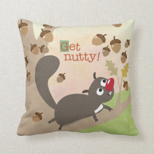 Coussin Écureuil et carreau de glands