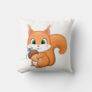 Coussin Écureuil et glacier.