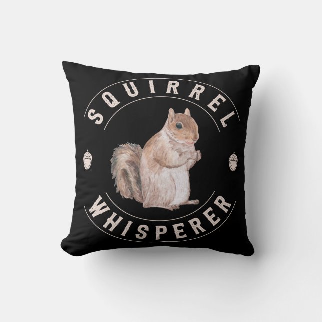 Coussin Écureuil Whisperer Cute Nuts Écureuil Laitier (Recto)