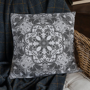 Coussin Écureuils de bois Mandala Choisissez votre couleur