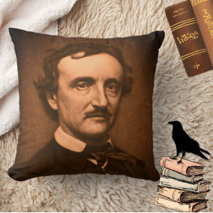 Coussin Edgar Allan Poe Capture d'écran Gothique Moody Éff