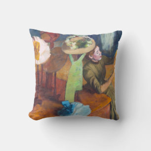Coussin Edgar Degas - La boutique de chapeaux