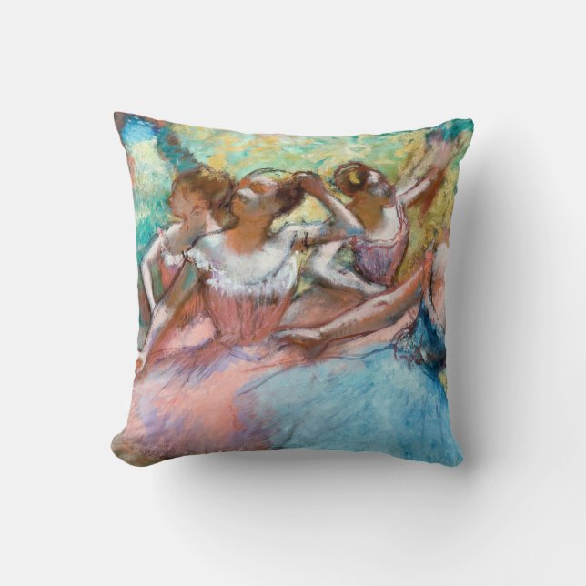 Coussin Edgar Degas - Quatre Ballerinas sur scène (Recto)