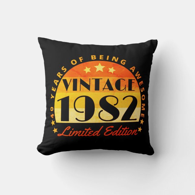 Coussin Édition limitée 40e anniversaire Millésime 1982 (Recto)