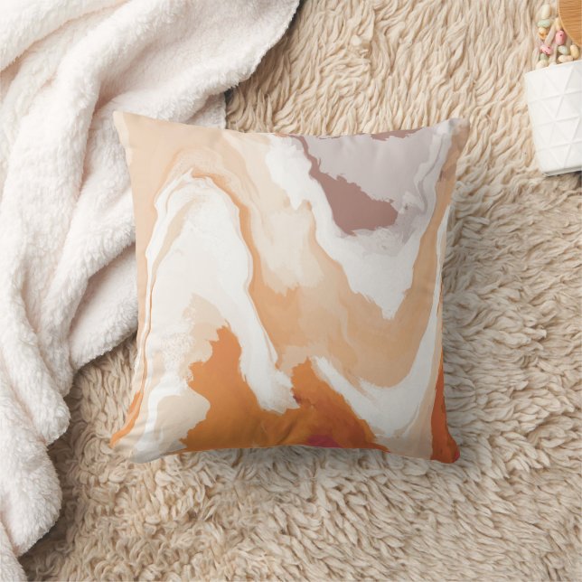 Coussin Édition Mousse Gingembre Peinture Pastel Abstraite (Couverture)