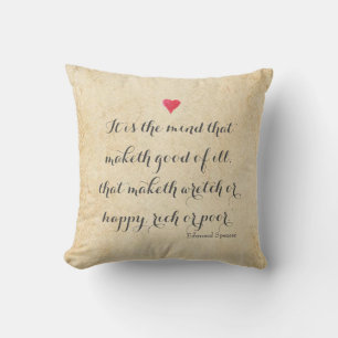 Coussin Edmund Spenser, citation et portrait