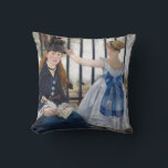 Coussin Edouard Manet - Le Chemin De Fer<br><div class="desc">Le chemin de fer / Le chemin de fer - Edouard Manet,  1873</div>