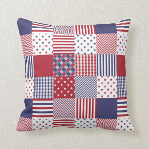 Coussin Édredon blanc de patchwork americana des