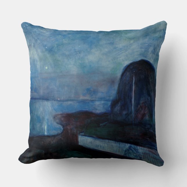 Coussin Edvard Munch - Nuit étoilée 1893 (Recto)