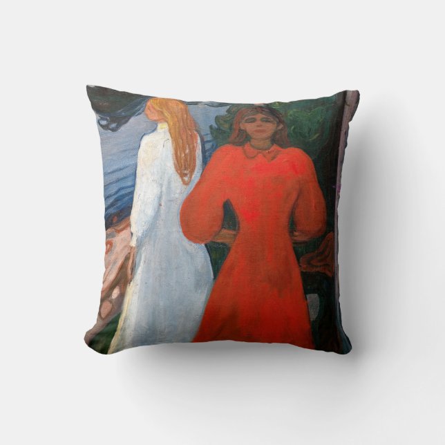 Coussin Edvard Munch - Rouge et Blanc (Recto)